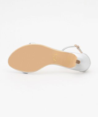 ANY SIS 【WEB・一部店舗限定】ラインベルトヒール サンダル シルバー