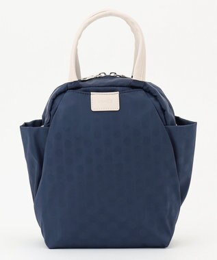 Y'SACCS はっ水ドットジャカード　ショートハンドル付き　軽量2wayショルダー ネイビー