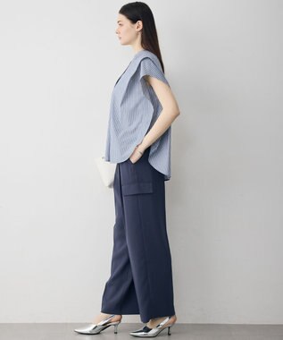 ICB 【先行予約】シルフィーローン スキッパータックデザインブラウス デニムストライプ