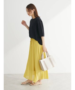 Green Parks サラフレギャザースカート Yellow