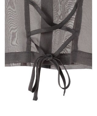 Green Parks ＥＧＯＩＳＴ　短丈シアーシャツ Charcoal Gray