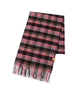 MOONBAT WEB限定【洗える】ミエル (miel) カシミヤ100％ チェックストール ブラック