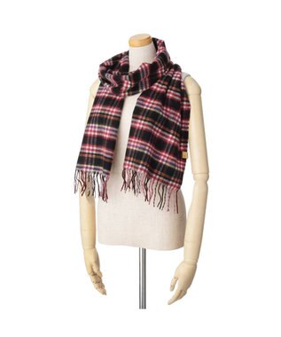 MOONBAT WEB限定【洗える】ミエル (miel) カシミヤ100％ チェックストール ブラック