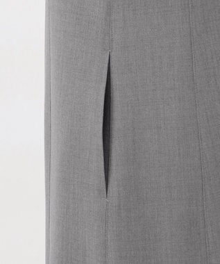 23区 L 【エステータ】ウールシルクギャバジン ランダムヘム ワンピース ライトグレー系