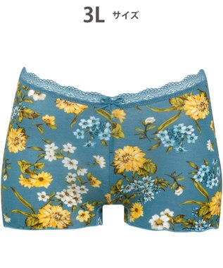 WACOAL 【ゆるふわパンツ】 ショーツ ボーイレングス やさしいはきごこち しめつけ感少ない PPD454 /ワコール ブルー