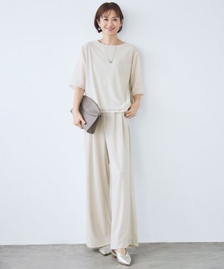 自由区 【カタログ掲載】ストレッチアムンゼンワイド パンツ ベージュ