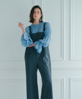 YECCA VECCA 2wayギャザーデザインブラウス Sax