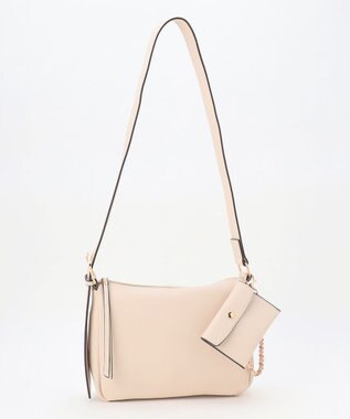 LA BAGAGERIE 【maison vert】 【チェーンチャーム・ミニポーチ付き】2WAYベルトワンショルダー アイボリー