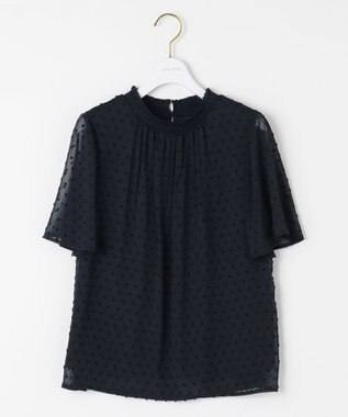 ANY SIS L 【美人百花6月号掲載】カットドビー ブラウス ネイビー