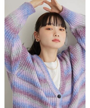 AMERICAN HOLIC グラデーションニットカーディガン Purple