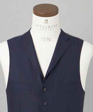 GOTAIRIKU 希少/五大陸限定【御幸毛織】コンパクトヤーン×SUPER120'sWOOL　3ピース（ペーパープレス加工） ネイビー系1