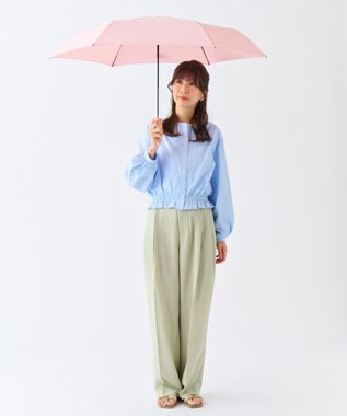 MOONBAT 【超撥水】フロータス (FLO(A)TUS) 折りたたみ傘 無地 UV 55cm ペールピンク