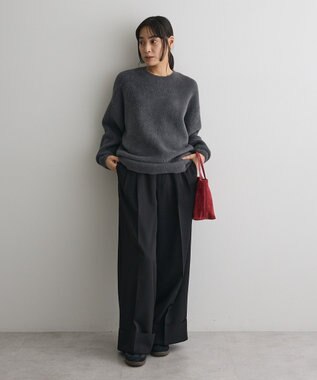 CRAFT STANDARD BOUTIQUE ファーライクニットチュニック Dark Gray