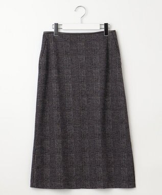 J.PRESS LADIES 【洗える】チェック ジャカード ナロー スカート ライトグレー系5