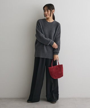 CRAFT STANDARD BOUTIQUE ファーライクニットチュニック Dark Gray