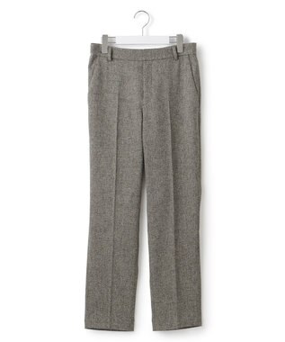 23区 L 【洗える/セットアップ対応】ウールライクカルゼ テーパード パンツ グレー系