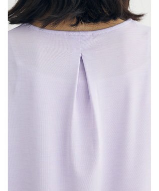 Green Parks バー付き７分袖ブラウソー Purple