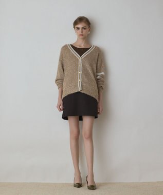 GRACE CONTINENTAL ウ－ルコットンテレコトップ ブラウン