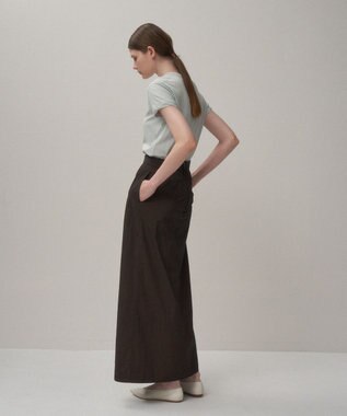 ATON HAND DYED NYLON | ラップスカート BROWN