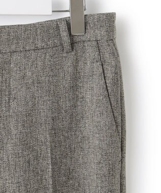 23区 L 【洗える/セットアップ対応】ウールライクカルゼ テーパード パンツ グレー系
