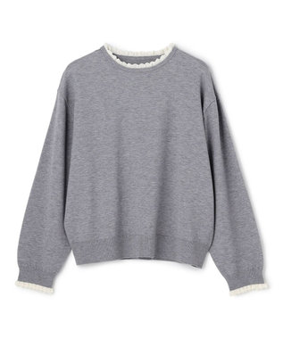 フリルトリミング ニット