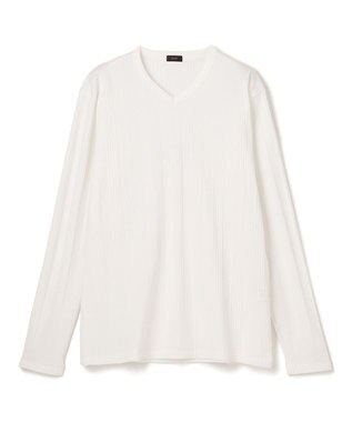 JOSEPH HOMME 【LEON 掲載】テックリブジャージー　Vネックカットソー ホワイト系