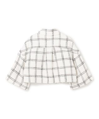 GRACE CONTINENTAL チェックツイードショートジャケット ホワイト