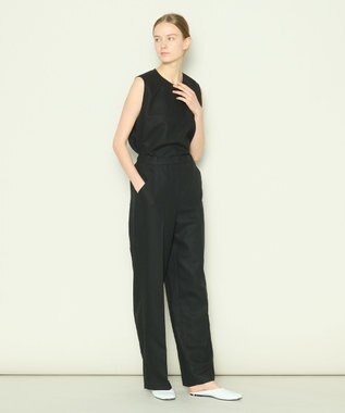 JOSEPH 【洗える】ボイルコットン　ワイドトラウザーズ Black