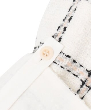 GRACE CONTINENTAL チェックツイードショートジャケット ホワイト