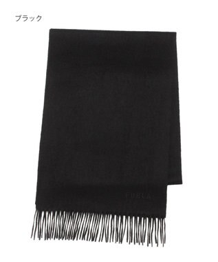 MOONBAT 【洗えるカシミヤ】FURLA カシミヤ100%無地マフラー／幅30cm ブラック