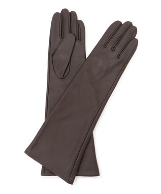 23区 【滝沢眞規子さん着用】レザー ロング グローブ ダークブラウン系