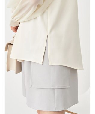 earth music&ecology シアードッキングブラウス Ivory