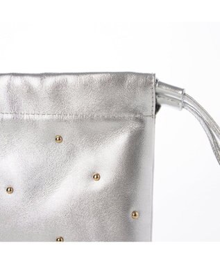 UNBILLION ペルケ perche / 牛革スタッズ・パラコード2wayドロストショルダー シルバー