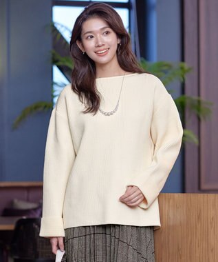 【洗える】軽量ワイドスリーブニット