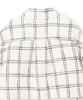 GRACE CONTINENTAL チェックツイードショートジャケット ホワイト