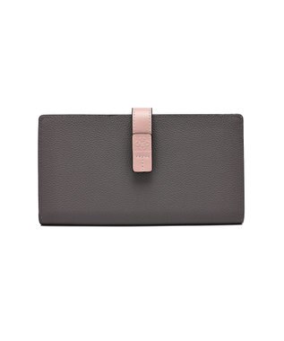 style code 【PADMA/パドマ】ベルトデザイン　シュリンクレザー薄マチ長財布 グレー