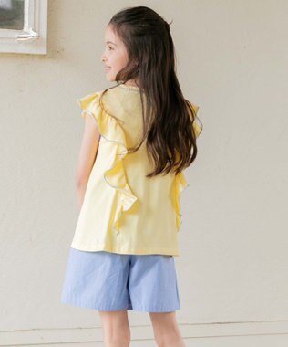 組曲 KIDS 【150-160㎝】フリフリフリル チュニック イエロー系