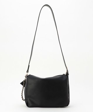 LA BAGAGERIE 【maison vert】 【チェーンチャーム・ミニポーチ付き】2WAYベルトワンショルダー ブラック