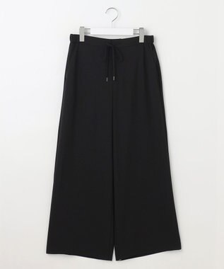 J.PRESS LADIES L 【洗える・吸水速乾・接触冷感・セットアップ対応】Light ジョーゼット ワイド パンツ ブラック系
