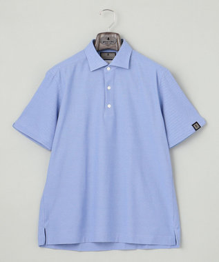 GOTAIRIKU 2年連続売上NO1【仕事で着られる】キレイめ 鹿の子ビズポロシャツ サックスブルー系