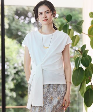 【SLOW/一部店舗限定】ライトツイストコットン サッシュデザイン Tシャツ