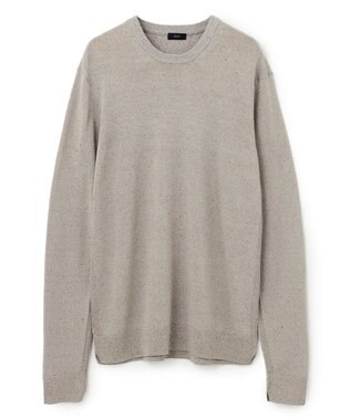 JOSEPH HOMME リネンナイロンプレーン　クルーネックニット アイボリー系