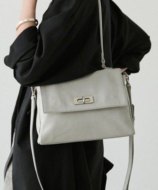 russet ソフトレザーフラップミニトートバッグ(CE-1674) L.Gray