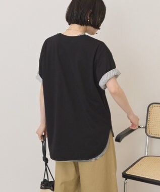 AMERICAN HOLIC 裾ラウンドＴシャツ Black