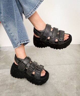WEGO 厚底ボリュームスポサン ブラックその他
