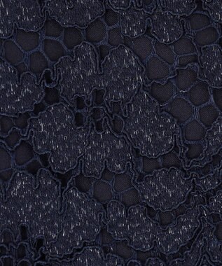 23区 【APPLAUDIR】シャイニーフラワーレース ドレス ネイビー系