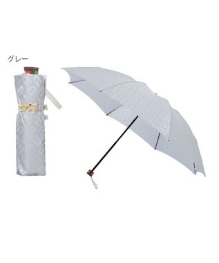 MOONBAT 【耐風】FURLA 折傘 アーチロゴ グレー