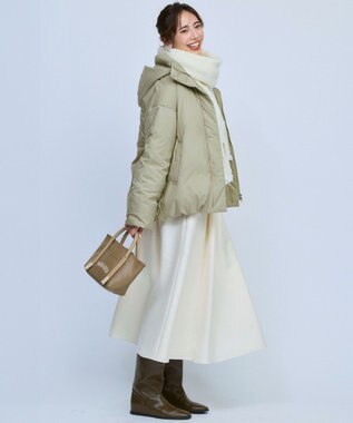 23区 S 【WEB&一部店舗限定】ステッチレス フーデット ダウン ライトセージグリーン系