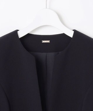 ANY SIS セレモニーダブルクロス クルーカラー ジャケット ネイビー