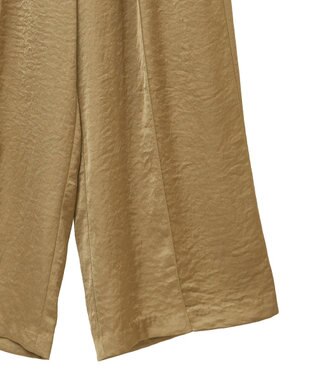 YECCA VECCA ビンテージサテンイージーワイドパンツ Camel